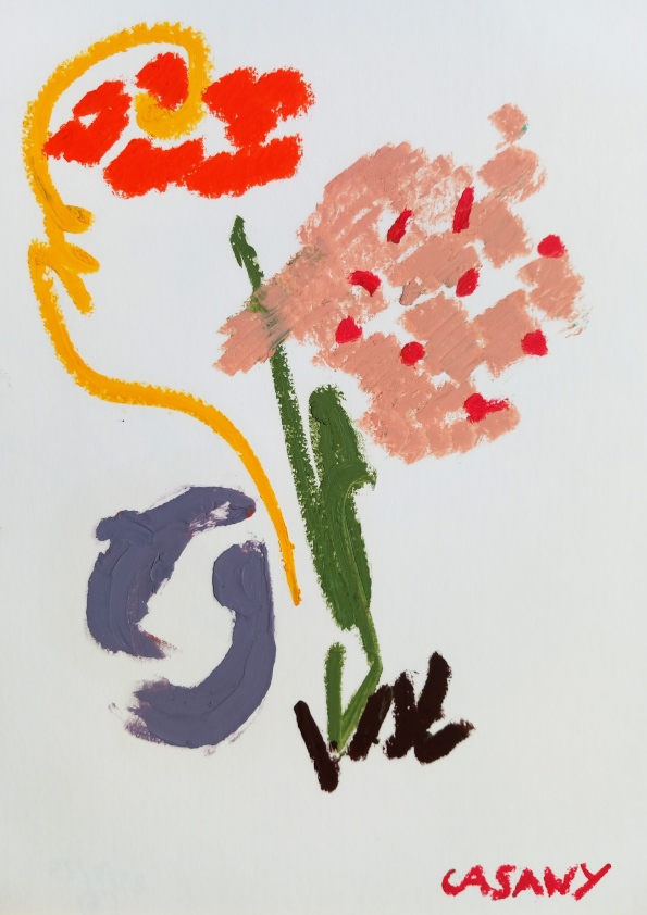 Pastel al óleo sobre papel A4 agosto 2025 n° 6